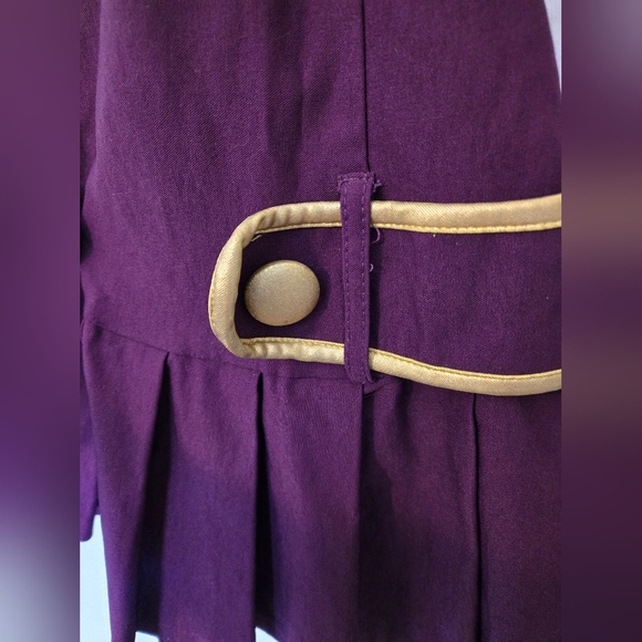 Vintage purple halter dress with pleated mini skirt - Picture 5 of 5